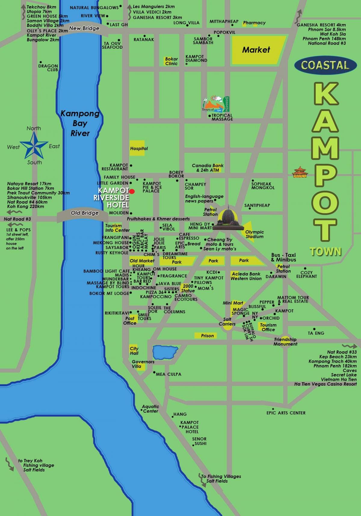 Mapa ng kampot Cambodia