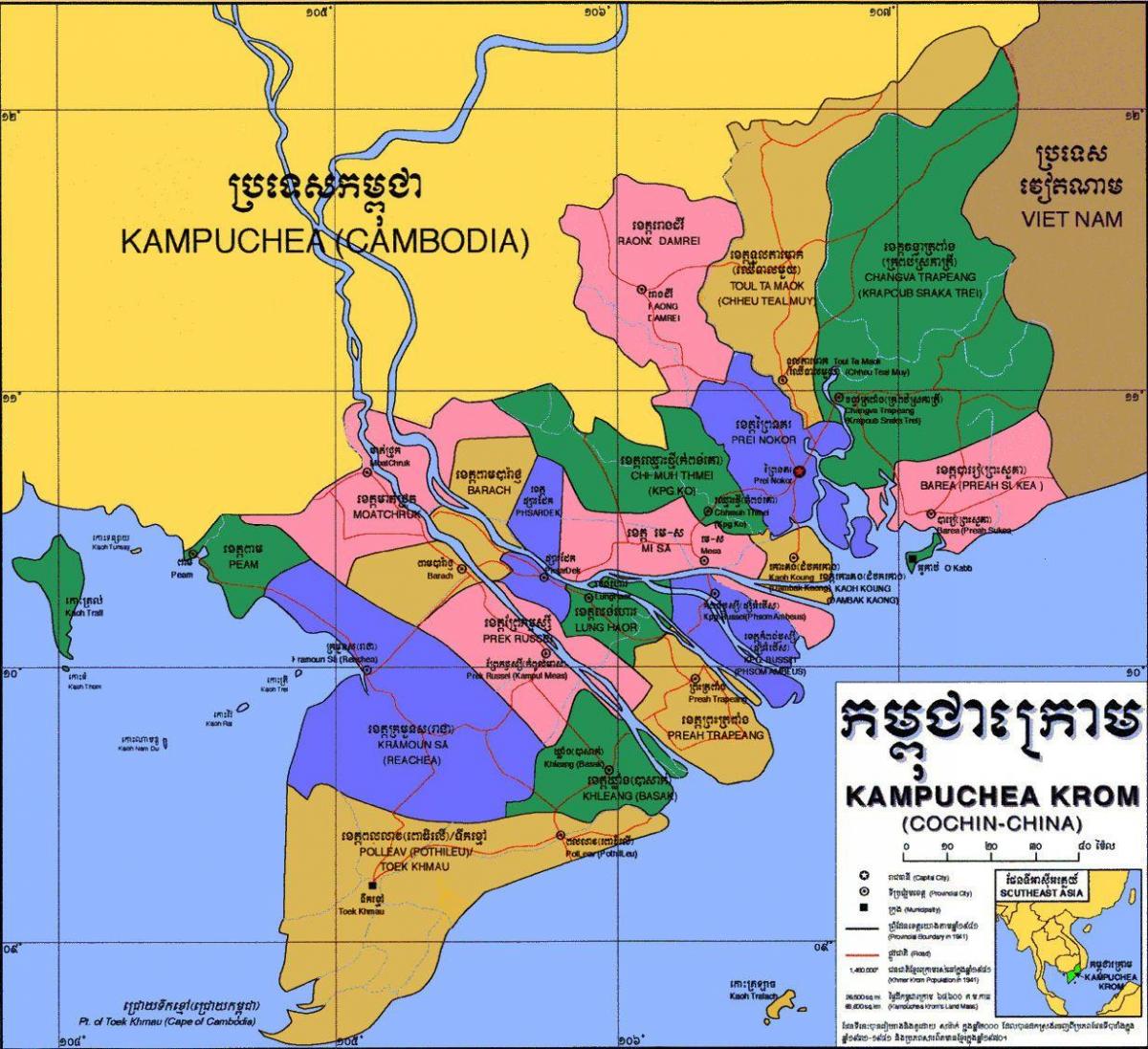 mapa ng kampuchea