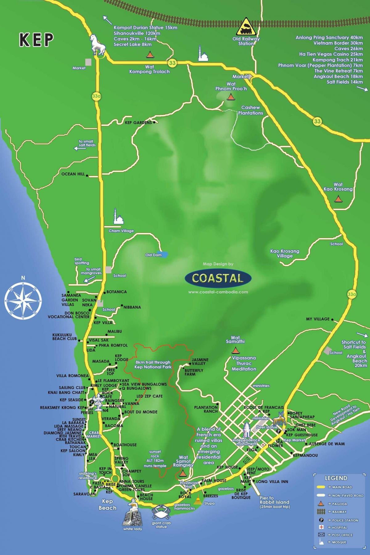 Mapa ng kep Cambodia