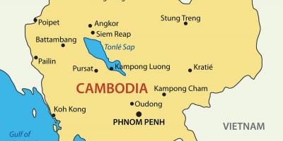 Cambodia lungsod mapa